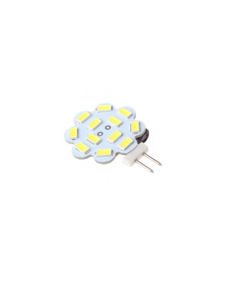 G4 3W 12*5730 SMD 250LM 5500-7000K Pure White LED Light Bulb (2-Pack)